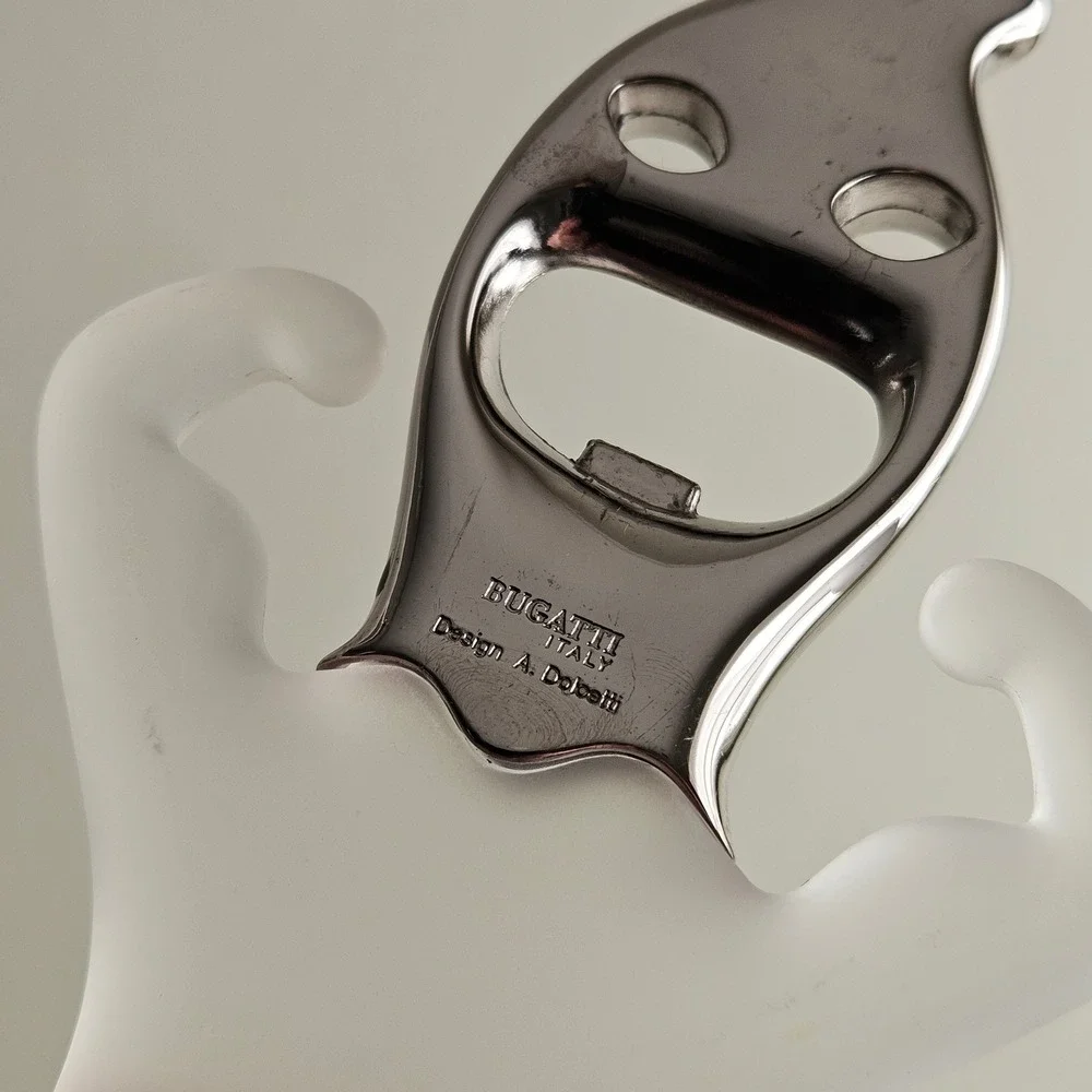 Bugatti Italy Vintage Ghost Bottle Opener A. Dolcetti Design Frosted White OS‎